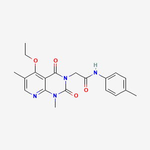 molecular formula C20H22N4O4 B3312630 2-(5-ethoxy-1,6-dimethyl-2,4-dioxo-1,2-dihydropyrido[2,3-d]pyrimidin-3(4H)-yl)-N-(p-tolyl)acetamide CAS No. 946324-36-3
