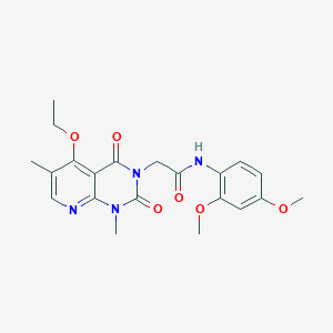 molecular formula C21H24N4O6 B3312640 N-(2,4-dimethoxyphenyl)-2-(5-ethoxy-1,6-dimethyl-2,4-dioxo-1,2-dihydropyrido[2,3-d]pyrimidin-3(4H)-yl)acetamide CAS No. 946324-52-3