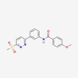 4-methoxy-N-(3-(6-(methylsulfonyl)pyridazin-3-yl)phenyl)benzamide