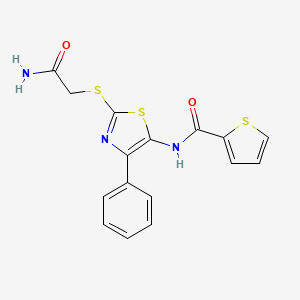 N-(2-((2-amino-2-oxoethyl)thio)-4-phenylthiazol-5-yl)thiophene-2-carboxamide