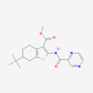 Methyl 6-tert-butyl-2-[(2-pyrazinylcarbonyl)amino]-4,5,6,7-tetrahydro-1-benzothiophene-3-carboxylate