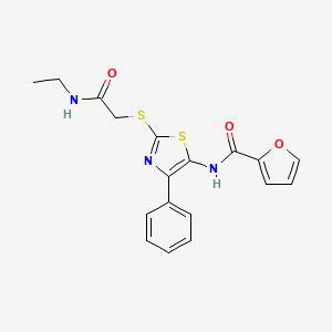 N-(2-((2-(ethylamino)-2-oxoethyl)thio)-4-phenylthiazol-5-yl)furan-2-carboxamide