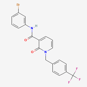 molecular formula C20H14BrF3N2O2 B3312789 N-(3-bromophenyl)-2-oxo-1-(4-(trifluoromethyl)benzyl)-1,2-dihydropyridine-3-carboxamide CAS No. 946332-38-3