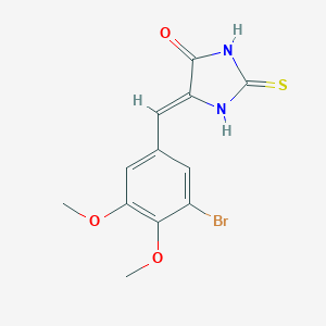 molecular formula C12H11BrN2O3S B331279 (5Z)-5-(3-bromo-4,5-dimethoxybenzylidene)-2-thioxoimidazolidin-4-one 
