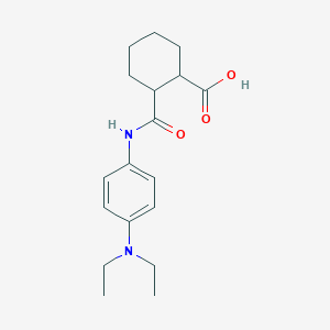 molecular formula C18H26N2O3 B331280 2-{[4-(Diethylamino)anilino]carbonyl}cyclohexanecarboxylic acid 