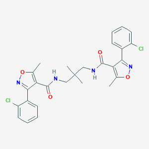 molecular formula C27H26Cl2N4O4 B331281 3-(2-chlorophenyl)-N-[3-({[3-(2-chlorophenyl)-5-methyl-4-isoxazolyl]carbonyl}amino)-2,2-dimethylpropyl]-5-methyl-4-isoxazolecarboxamide 