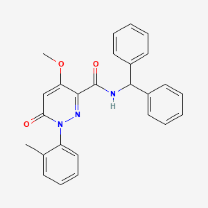 molecular formula C26H23N3O3 B3312820 N-(diphenylmethyl)-4-methoxy-1-(2-methylphenyl)-6-oxo-1,6-dihydropyridazine-3-carboxamide CAS No. 946333-33-1