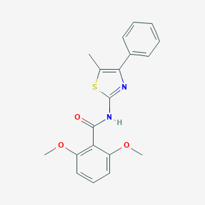 molecular formula C19H18N2O3S B331287 2,6-dimethoxy-N-(5-methyl-4-phenyl-1,3-thiazol-2-yl)benzamide 
