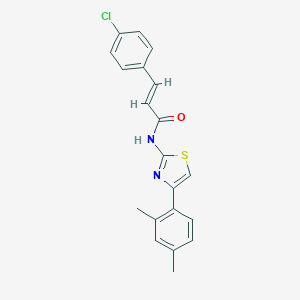 molecular formula C20H17ClN2OS B331290 3-(4-chlorophenyl)-N-[4-(2,4-dimethylphenyl)-1,3-thiazol-2-yl]acrylamide 