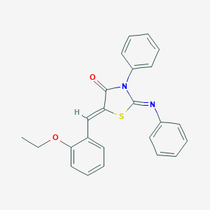 molecular formula C24H20N2O2S B331293 5-(2-Ethoxybenzylidene)-3-phenyl-2-(phenylimino)-1,3-thiazolidin-4-one 