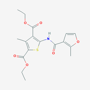 molecular formula C17H19NO6S B331296 Diethyl 3-methyl-5-[(2-methyl-3-furoyl)amino]-2,4-thiophenedicarboxylate 