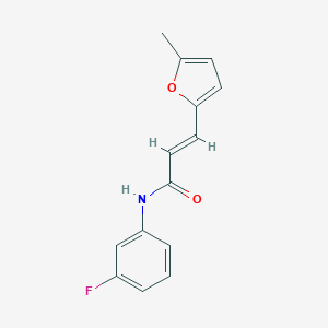 molecular formula C14H12FNO2 B331299 N-(3-fluorophenyl)-3-(5-methyl-2-furyl)acrylamide 