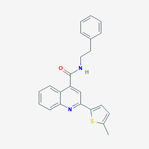 molecular formula C23H20N2OS B331300 2-(5-methyl-2-thienyl)-N~4~-phenethyl-4-quinolinecarboxamide 
