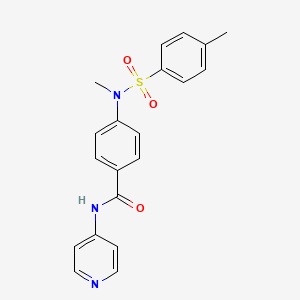 molecular formula C20H19N3O3S B3313002 4-(N-methyl4-methylbenzenesulfonamido)-N-(pyridin-4-yl)benzamide CAS No. 946338-75-6