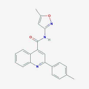 molecular formula C21H17N3O2 B331301 N-(5-methyl-3-isoxazolyl)-2-(4-methylphenyl)-4-quinolinecarboxamide 