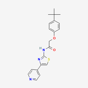 2-(4-tert-butylphenoxy)-N-(4-pyridin-4-yl-1,3-thiazol-2-yl)acetamide