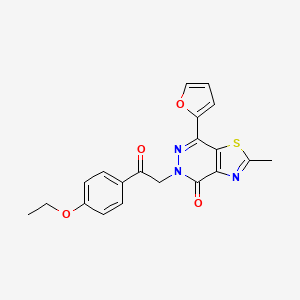 molecular formula C20H17N3O4S B3313045 5-(2-(4-ethoxyphenyl)-2-oxoethyl)-7-(furan-2-yl)-2-methylthiazolo[4,5-d]pyridazin-4(5H)-one CAS No. 946342-12-7