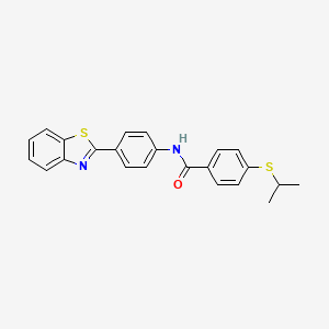 molecular formula C23H20N2OS2 B3313058 N-(4-(benzo[d]thiazol-2-yl)phenyl)-4-(isopropylthio)benzamide CAS No. 946342-95-6