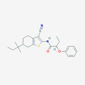 molecular formula C24H30N2O2S B331306 N-(3-cyano-6-tert-pentyl-4,5,6,7-tetrahydro-1-benzothien-2-yl)-2-phenoxybutanamide 