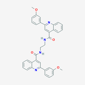 molecular formula C36H30N4O4 B331308 2-(3-methoxyphenyl)-N-[2-({[2-(3-methoxyphenyl)-4-quinolinyl]carbonyl}amino)ethyl]-4-quinolinecarboxamide 
