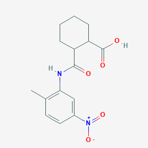 molecular formula C15H18N2O5 B331309 2-({5-Nitro-2-methylanilino}carbonyl)cyclohexanecarboxylic acid 