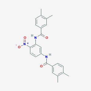 molecular formula C24H23N3O4 B331310 N-{5-[(3,4-dimethylbenzoyl)amino]-2-nitrophenyl}-3,4-dimethylbenzamide 