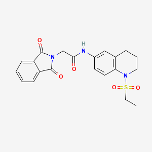 molecular formula C21H21N3O5S B3313105 2-(1,3-dioxoisoindolin-2-yl)-N-(1-(ethylsulfonyl)-1,2,3,4-tetrahydroquinolin-6-yl)acetamide CAS No. 946345-67-1