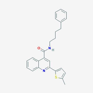 molecular formula C25H24N2OS B331313 2-(5-methylthiophen-2-yl)-N-(4-phenylbutyl)quinoline-4-carboxamide 