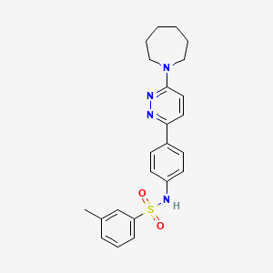 molecular formula C23H26N4O2S B3313134 N-(4-(6-(azepan-1-yl)pyridazin-3-yl)phenyl)-3-methylbenzenesulfonamide CAS No. 946346-39-0