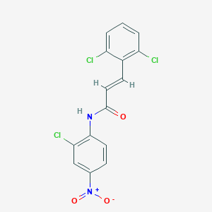 molecular formula C15H9Cl3N2O3 B331314 N-{2-chloro-4-nitrophenyl}-3-(2,6-dichlorophenyl)acrylamide 