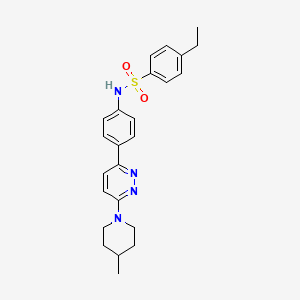 4-ethyl-N-(4-(6-(4-methylpiperidin-1-yl)pyridazin-3-yl)phenyl)benzenesulfonamide