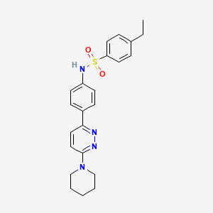 4-ethyl-N-[4-(6-piperidin-1-ylpyridazin-3-yl)phenyl]benzenesulfonamide