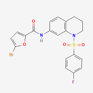 molecular formula C20H16BrFN2O4S B3313214 5-bromo-N-[1-(4-fluorobenzenesulfonyl)-1,2,3,4-tetrahydroquinolin-7-yl]furan-2-carboxamide CAS No. 946350-05-6