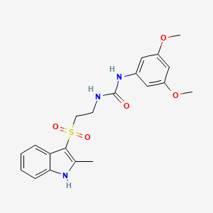 molecular formula C20H23N3O5S B3313222 1-(3,5-dimethoxyphenyl)-3-(2-((2-methyl-1H-indol-3-yl)sulfonyl)ethyl)urea CAS No. 946350-70-5