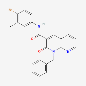 molecular formula C23H18BrN3O2 B3313234 1-benzyl-N-(4-bromo-3-methylphenyl)-2-oxo-1,2-dihydro-1,8-naphthyridine-3-carboxamide CAS No. 946351-93-5