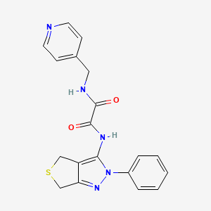 molecular formula C19H17N5O2S B3313253 N-(2-phenyl-2,6-dihydro-4H-thieno[3,4-c]pyrazol-3-yl)-N'-(pyridin-4-ylmethyl)ethanediamide CAS No. 946353-83-9