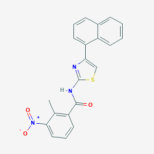 molecular formula C21H15N3O3S B331326 3-nitro-2-methyl-N-[4-(1-naphthyl)-1,3-thiazol-2-yl]benzamide 