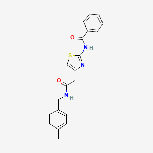 molecular formula C20H19N3O2S B3313266 N-(4-(2-((4-methylbenzyl)amino)-2-oxoethyl)thiazol-2-yl)benzamide CAS No. 946357-08-0