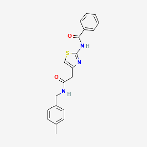 molecular formula C20H19N3O2S B3313266 N-[4-({[(4-methylphenyl)methyl]carbamoyl}methyl)-1,3-thiazol-2-yl]benzamide CAS No. 946357-08-0