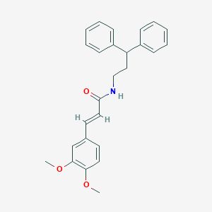 molecular formula C26H27NO3 B331328 (2E)-3-(3,4-dimethoxyphenyl)-N-(3,3-diphenylpropyl)prop-2-enamide 
