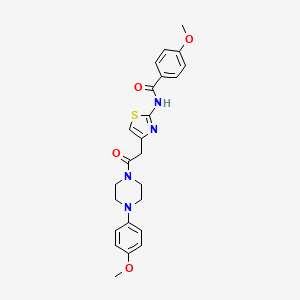 molecular formula C24H26N4O4S B3313283 4-methoxy-N-(4-{2-[4-(4-methoxyphenyl)piperazin-1-yl]-2-oxoethyl}-1,3-thiazol-2-yl)benzamide CAS No. 946357-65-9