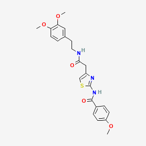 molecular formula C23H25N3O5S B3313297 N-[4-({[2-(3,4-dimethoxyphenyl)ethyl]carbamoyl}methyl)-1,3-thiazol-2-yl]-4-methoxybenzamide CAS No. 946357-77-3