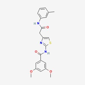 molecular formula C21H21N3O4S B3313313 3,5-dimethoxy-N-(4-(2-oxo-2-(m-tolylamino)ethyl)thiazol-2-yl)benzamide CAS No. 946358-11-8