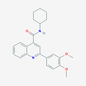 molecular formula C24H26N2O3 B331332 N-cyclohexyl-2-(3,4-dimethoxyphenyl)quinoline-4-carboxamide 