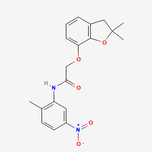 2-[(2,2-dimethyl-2,3-dihydro-1-benzofuran-7-yl)oxy]-N-(2-methyl-5-nitrophenyl)acetamide