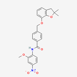 4-{[(2,2-dimethyl-2,3-dihydro-1-benzofuran-7-yl)oxy]methyl}-N-(2-methoxy-4-nitrophenyl)benzamide