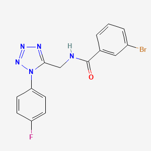 molecular formula C15H11BrFN5O B3313371 3-bromo-N-((1-(4-fluorophenyl)-1H-tetrazol-5-yl)methyl)benzamide CAS No. 946360-79-8