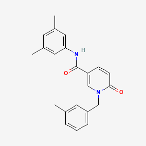 molecular formula C22H22N2O2 B3313373 N-(3,5-dimethylphenyl)-1-(3-methylbenzyl)-6-oxo-1,6-dihydropyridine-3-carboxamide CAS No. 946362-11-4