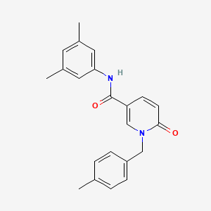 molecular formula C22H22N2O2 B3313374 N-(3,5-dimethylphenyl)-1-(4-methylbenzyl)-6-oxo-1,6-dihydropyridine-3-carboxamide CAS No. 946362-80-7