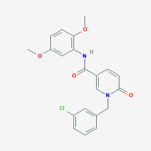 molecular formula C21H19ClN2O4 B3313382 1-(3-chlorobenzyl)-N-(2,5-dimethoxyphenyl)-6-oxo-1,6-dihydropyridine-3-carboxamide CAS No. 946363-70-8